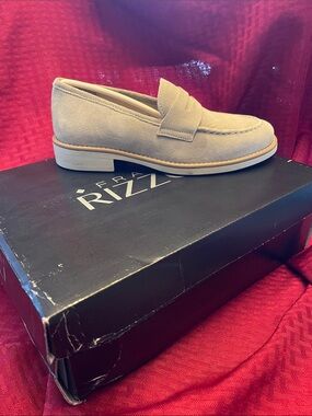 Fratelli Rizzoli Beige Suede Penny Loafers